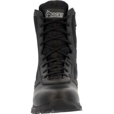 Rocky Men's Cadet 8" Side Zipper Public Service Duty Boot -Black- RKD0102 - Overlook Boots