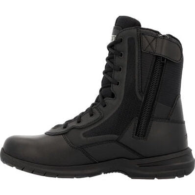 Rocky Men's Cadet 8" Side Zipper Public Service Duty Boot -Black- RKD0102 - Overlook Boots