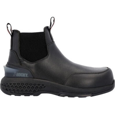 Rocky Men's Code Red Station 6" Composite Toe Slip On Work Boot -Black- RKD0114 4 / Medium / Black - Overlook Boots