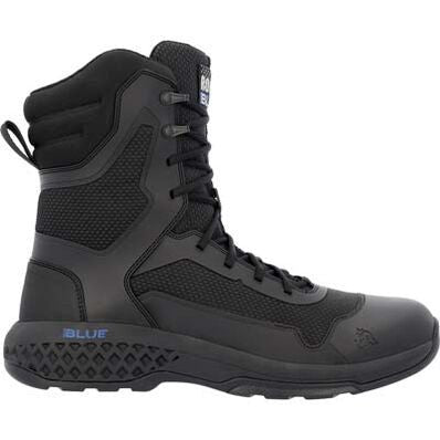 Rocky Men's Code Blue 8" Soft Toe Slip Resistant Service Boot- Black- RKD0124 8 / Medium / Black - Overlook Boots