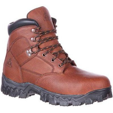 Rocky Men's Alpha Force 6" Steel Toe Waterproof Puncture Resist Work Boot -Brown- RKK0190 4 / Medium / Brown - Overlook Boots