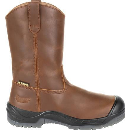 Rocky Men's Worksmart 11" Composite Toe Metgaurd Waterproof Work Boot - Brown RKK0264 - Overlook Boots