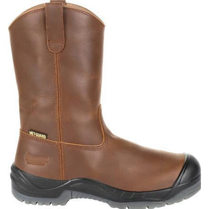 Rocky Men's Worksmart 11" Composite Toe Metgaurd Waterproof Work Boot - Brown RKK0264 - Overlook Boots