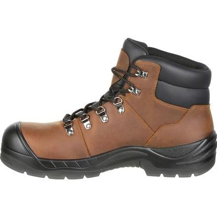 Rocky Men's Worksmart 6" Composite Toe Metguard Waterproof Work Boot Brown RKK0266 - Overlook Boots