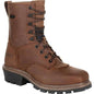 Rocky Men's Square Toe Logger Waterproof Work Boot - Brown - RKK0276 8 / Medium / Brown - Overlook Boots