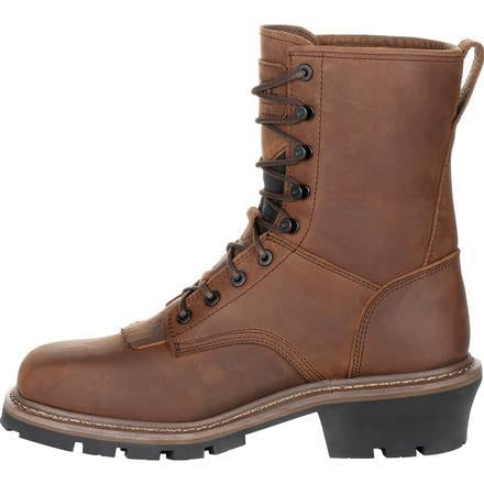Rocky Men's Square Toe Logger Waterproof Work Boot - Brown - RKK0276 - Overlook Boots