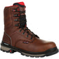Rocky Men's Rams Horn 8" Waterproof Work Boot - Brown - RKK0296 8 / Medium / Dark Brown - Overlook Boots
