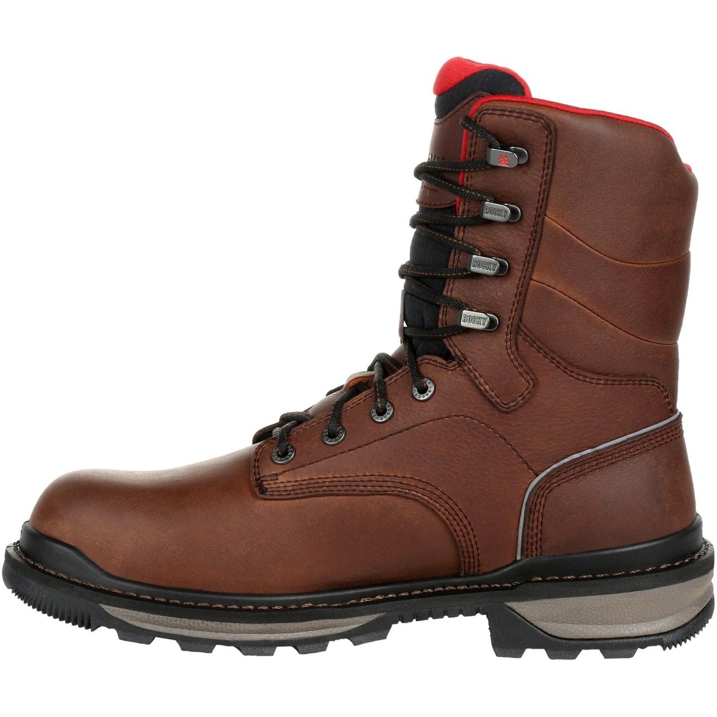 Rocky Men's Rams Horn 8" Waterproof Work Boot - Brown - RKK0296  - Overlook Boots