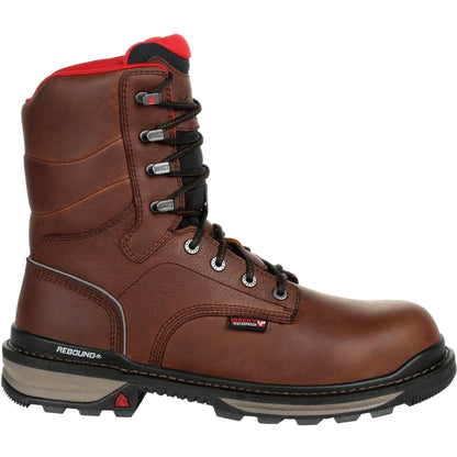 Rocky Men's Rams Horn 8" Waterproof Work Boot - Brown - RKK0296  - Overlook Boots