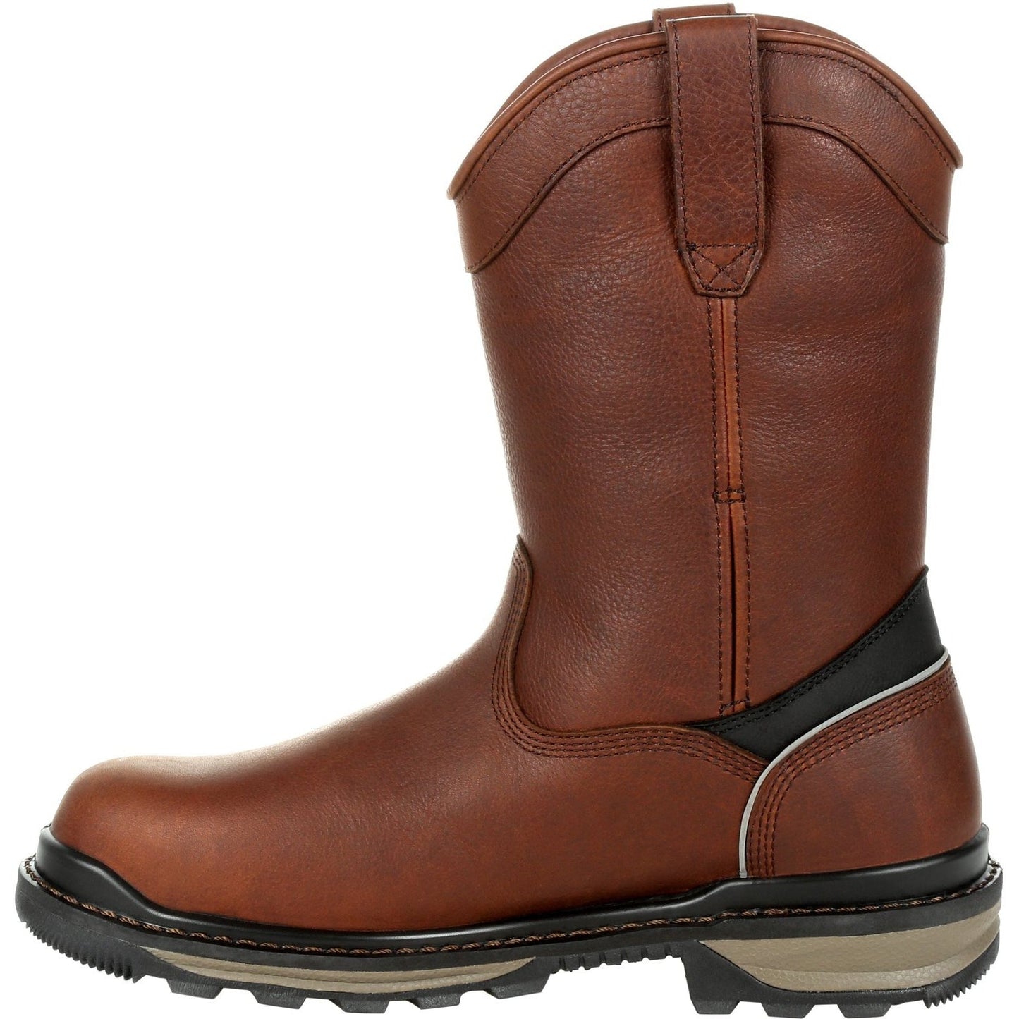 Rocky Men's Rams Horn 10" Composite Toe Waterproof Pull-On Work Boot- Brown- RKK0315 - Overlook Boots
