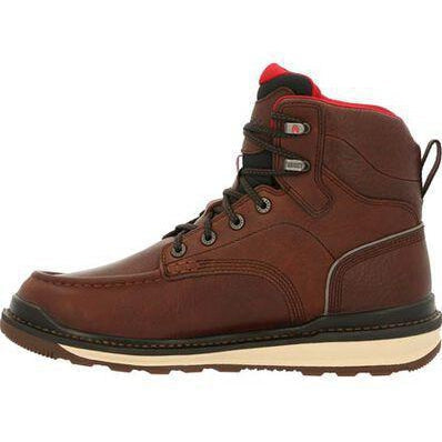 Rocky Men's Rams Horn 6" Waterproof Wedge Work Boot - Brown - RKK0321  - Overlook Boots