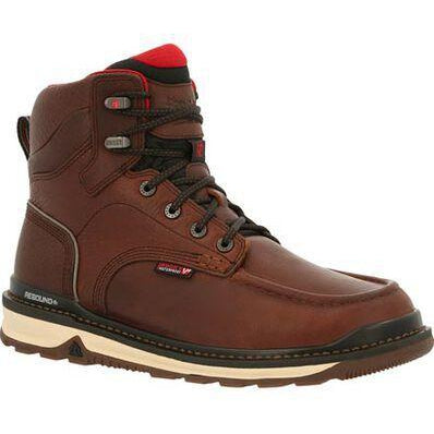 Rocky Men's Rams Horn 6" Waterproof Wedge Work Boot - Brown - RKK0321 8 / Medium / Brown - Overlook Boots