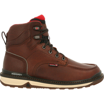 Rocky Men's Rams Horn 6" Waterproof Wedge Work Boot - Brown - RKK0321  - Overlook Boots