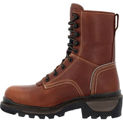 Rocky Men's Rams Horn Logger 9" Waterproof 400G Composite Toe Work Boot Brown RKK0396 - Overlook Boots