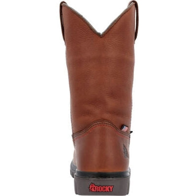Rocky Worksmart Boots Waterproof 11" Composite Toe Pull On Work Boot - Brown - RKK0402 - Overlook Boots