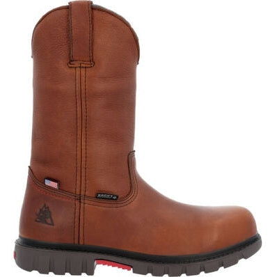 Rocky Worksmart Boots Waterproof 11" Composite Toe Pull On Work Boot - Brown - RKK0402 8 / Medium / Brown - Overlook Boots