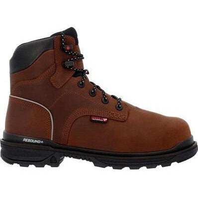 Rocky Men's Rams Horn 6" Composite Toe Waterproof Work Boot -Crazy Horse- RKK0440 7 / Medium / Brown - Overlook Boots