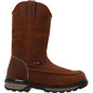 Rocky Men's Rams Horn 11" Soft Toe Waterproof Work Boot -Crazy Horse- RKK0441 7 / Medium / Brown - Overlook Boots