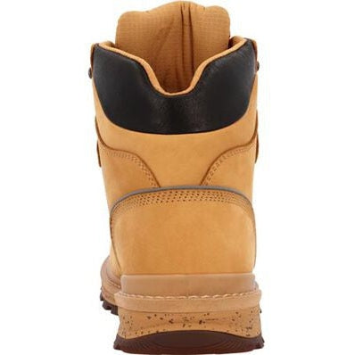 Rocky Men's Rams Horn 6" Soft Toe Waterproof Slip Resistant Work Boot -Wheat- RKK0442 - Overlook Boots