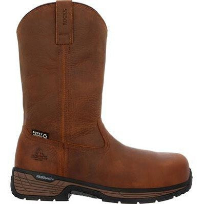 Rocky Men's Treadflex 11" Composite Toe Waterproof Wellington Work Boot- Crazy Horse- RKK0469 - Overlook Boots