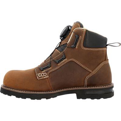 Rocky Men's Grindstone XTR BOA 6" Composite Toe Waterproof Work Boot - Horse - RKK0494 - Overlook Boots