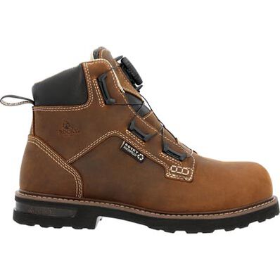 Rocky Men's Grindstone XTR BOA 6" Composite Toe Waterproof Work Boot - Horse - RKK0494 - Overlook Boots