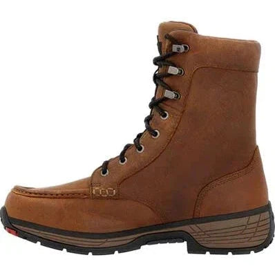 Rocky Men's Treadflex 8" Soft Toe Waterproof Slip Resistant Work Boot- Horse- RKK0499 - Overlook Boots