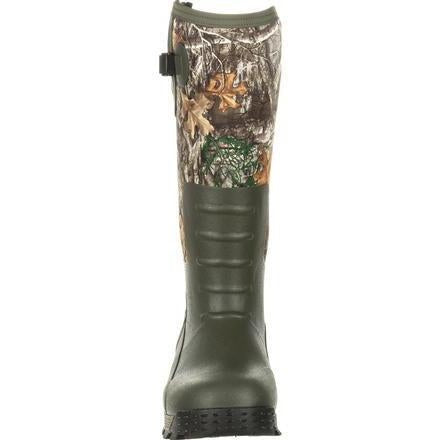 Rocky Men's Sport Pro Rubber 16" Waterproof Side Zipper 1200G Insulated Hunt Boot- Realtree - RKS0383 - Overlook Boots