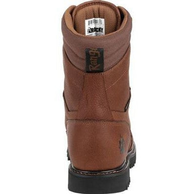 Rocky Men's Ranger 8" Soft Toe Waterproof 800G Insulated Outdoor Boot Brown - RKS0438 - Overlook Boots