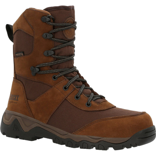 Rocky Men's Red Mountain 8" Waterproof 400G Ins Hunting Boot - Brown - RKS0546 8 / Medium / Brown - Overlook Boots