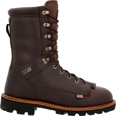Rocky Men's Elk Stalker 10" Waterproof Outdoor Boot - Brown - RKS0564 14 / Wide / Brown - Overlook Boots
