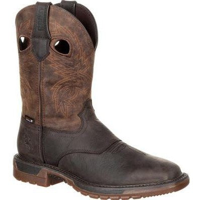 Rocky Men's Original Ride 11" Square Toe Waterproof Western Boot -Brown- RKW0234 7 / Medium / Brown - Overlook Boots