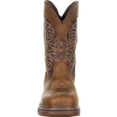 Rocky Men's Iron Skull 12" Composite Toe Waterproof Western Boot -Brown- RKW0249 - Overlook Boots