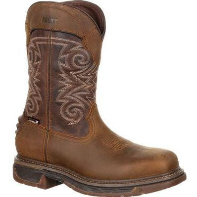 Rocky Men's Iron Skull 12" Composite Toe Waterproof Western Boot -Brown- RKW0249 8 / Medium / Brown - Overlook Boots