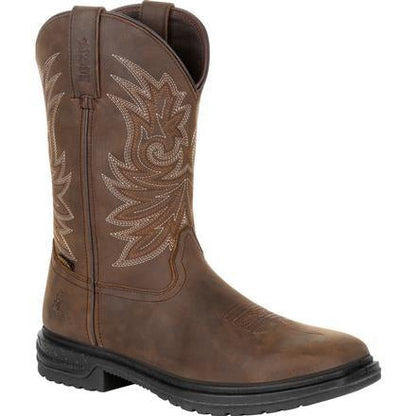 Rocky Men's Worksmart 11" Composite Toe Waterproof Work Boot - Brown - RKW0277 8 / Medium / Brown - Overlook Boots