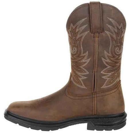 Rocky Men's Worksmart 11" Composite Toe Waterproof Work Boot - Brown - RKW0277 - Overlook Boots