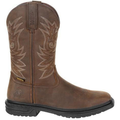 Rocky Men's Worksmart 11" Composite Toe Waterproof Work Boot - Brown - RKW0277 - Overlook Boots