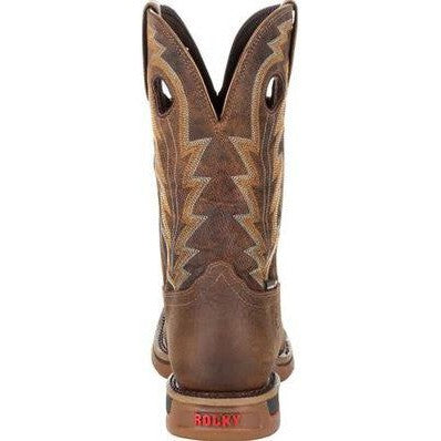 Rocky Men's Long Range 11" Square Toe Waterproof Western Boot -Brown- RKW0278 - Overlook Boots