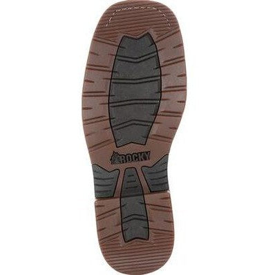 Rocky Men's TPU Heel 11" Square Toe Waterproof Met Guard Western Boot -Brown- RKW0288 - Overlook Boots