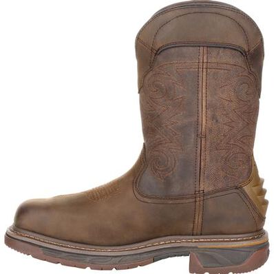 Rocky Men's TPU Heel 11" Square Toe Waterproof Met Guard Western Boot -Brown- RKW0288 - Overlook Boots