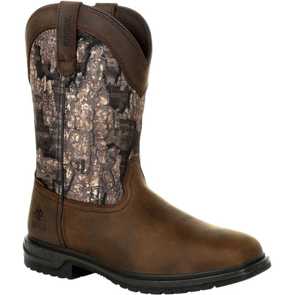Rocky Men's Worksmart 11" Waterproof 400G Ins Western Work Boot Realtree RKW0326 7 / Medium / Realtree Timber - Overlook Boots