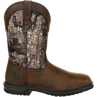 Rocky Men's Worksmart 11" Waterproof 400G Ins Western Work Boot Realtree RKW0326 - Overlook Boots