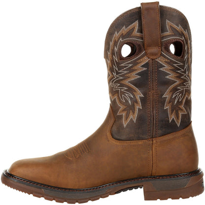 Rocky Men's Original Ride FLX 11" Square Toe Waterproof Western Work Boot- RKW0336 - Overlook Boots