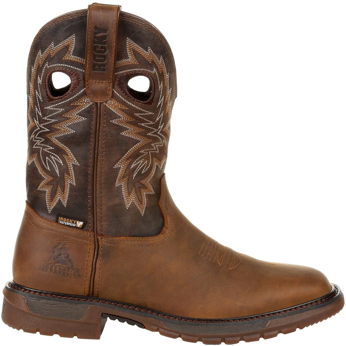 Rocky Men's Original Ride FLX 11" Square Toe Waterproof Western Work Boot- RKW0336 - Overlook Boots