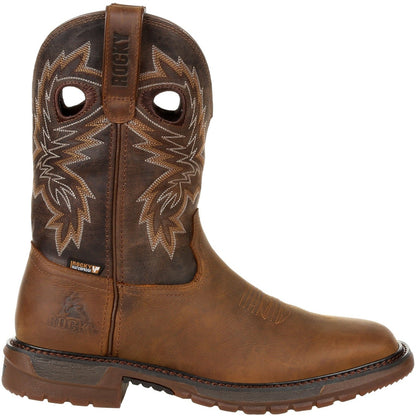 Rocky Men's Original Ride FLX 11" Square Toe Waterproof Western Work Boot- RKW0336 - Overlook Boots