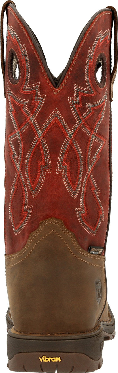 Rocky Men's Legacy 32 10" Steel Toe Waterproof Western Work Boot- Tan- RKW0341 - Overlook Boots