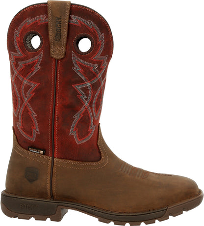 Rocky Men's Legacy 32 10" Steel Toe Waterproof Western Work Boot- Tan- RKW0341 - Overlook Boots