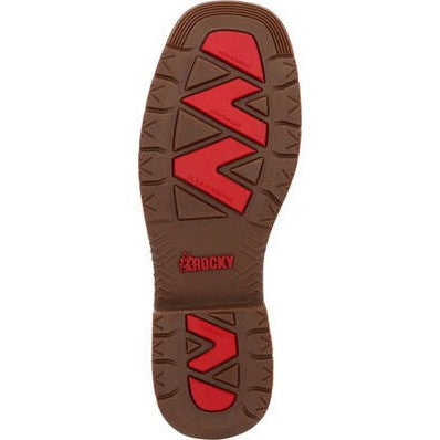 Rocky Men's Rugged Trail 11" Square Toe Waterproof Western Boot -Brown- RKW0366 - Overlook Boots