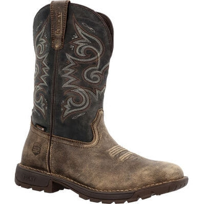 Rocky Men's Legacy 32 11" Waterproof Western Pull On Work Boot Brown RKW0389 - Overlook Boots