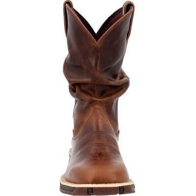 Rocky Women's Rosemary 11" Square Toe Western Boot -Brown- RKW0402  - Overlook Boots